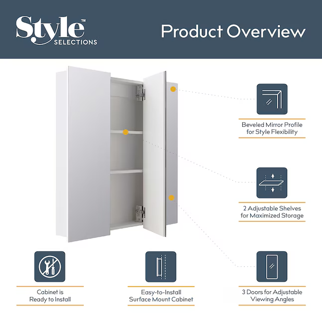 Tri-View Medicine Cabinets - Medicine Cabinets - AWC